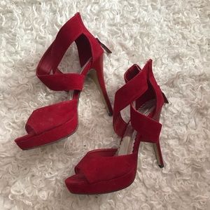 Sexy Red Strappy Heels